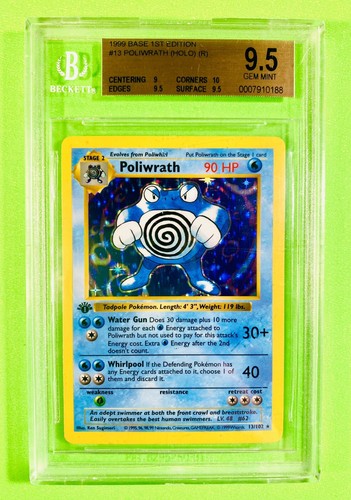 Poliwrath (1st Edition) graded BGS 9.5 for sale on eBay