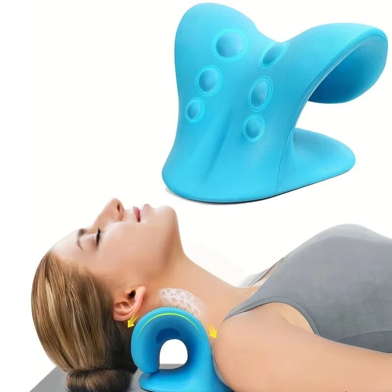 Cervical Neck Pillow STRETCHER Traction Device Brace Support Pain Relief Massage