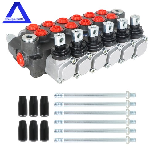 6 Spool 11GPM Hydraulic Directional Control Valve 3600PSI Adjustable+conversion - Picture 2 of 14