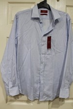 NEW VAN HEUSEN BLUE SLIM FIT LONG SLEEVE BUSINESS DRESS SHIRT SIZE XL - 43/44