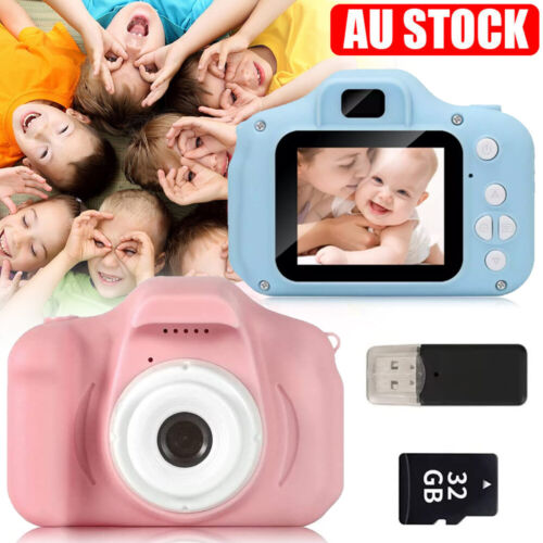 32G Card Children Camera Digital Mini Kids Selfie Camera HD Toy Kids Xmas Gifts - Picture 1 of 15