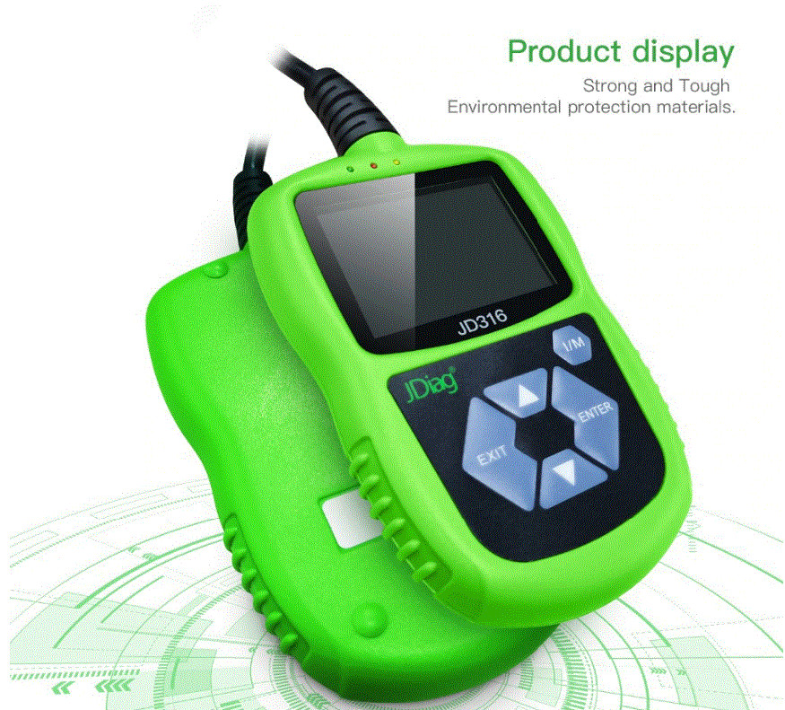 Lecteur code OBD2 JD316 et testeur de batterie de voiture 12V