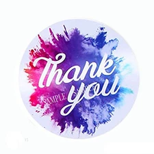 Tie Dye Labels Paint Spill Thank You Stickers Scrapbook Stickers Envelope Seals