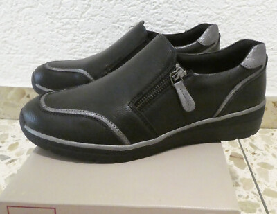 Damenschuhe Easy Street Hedda 5 1/2 G weich gepolstert, schwarz, neu -NP 29,99  