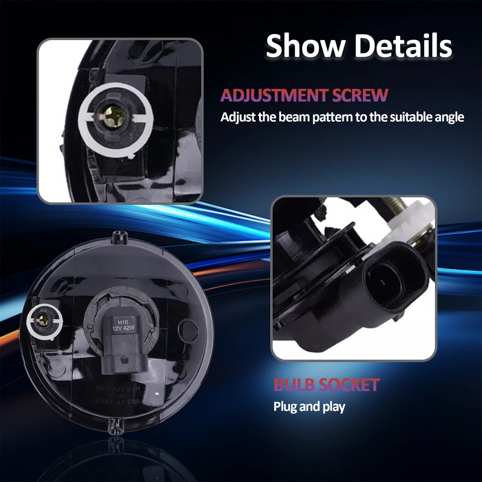 Luces antiniebla transparentes con bombillas para Toyota Tacoma 2005-2011 Tundra 2007-2013 Foto 3 de 4