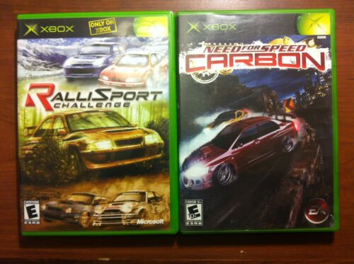 2 jeux Xbox Need For Speed Carbon & RalliSport Challenge avec livres XBOX L@@K - Photo 1/7