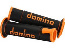 Domino "A450" Sportbike Grips Black/Orange  Open 