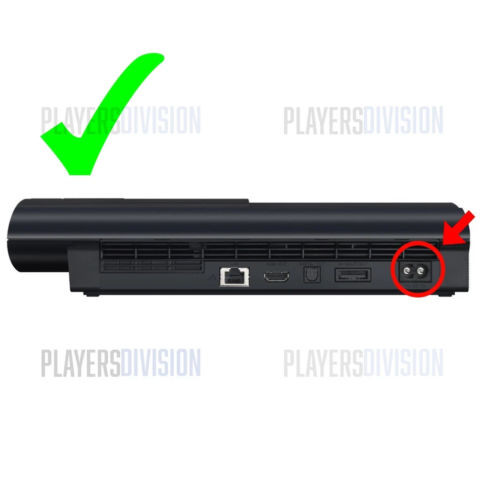 Original Replacement AC Power Cord for PS1 PS2 PS3 / PS4 / PS5 / Xbox Series S/X - Image 3 of 4