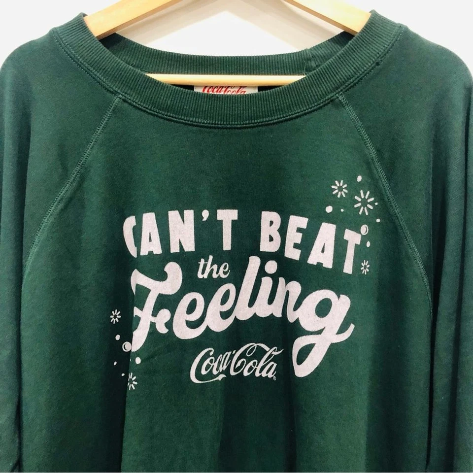 Толстовка WILDFOX L Coca Cola Can't Beat The Feeling ограниченное издание зеленая с круглым вырезом - Изображение 4 из 4