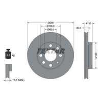 Textar 2X Bremsscheibe 92029603