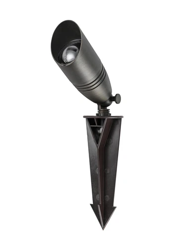 Elitco Outdoor 12V Cast Brass Spot Light 3 Inch W X 8.5 Inch H In Dark Bronze - Picture 3 of 8