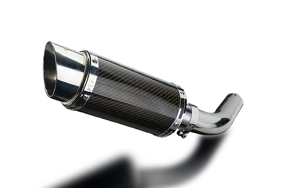 Kit silenciador escape carbono redondo 8" Honda VFR800 Interceptor 1998-2001 Foto 2 de 4