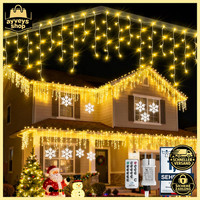 Lichterkette AußEn 12M 360 LED Warmweiß IP44 Wasserdicht FüR Garten Balkon