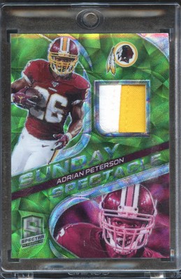 Adrian Peterson 2020 Spectra 2 Color Jersey Patch 28/30 Washington Redskins