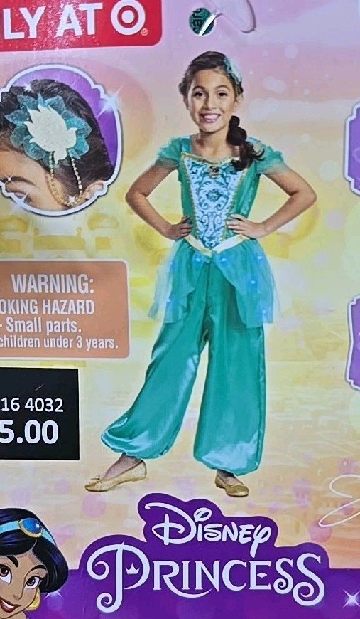 Disney Aladdin JASMINE Deluxe Costume by Disguise, Size M 7-8, New