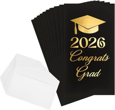 10 Pcs 2026 Graduation Money or Gift Card Holders,Class of 2026 4.5 X 8 Inch Fol