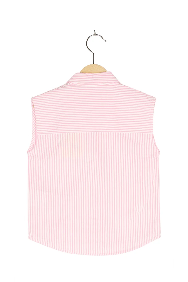 Off-White T-Shirt Bluse ärmellos gestreift Gr. EU 104 Pink Mädchen Neu - Bild 2 von 4