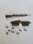 Vintage 1960's GI Joe Combat Rifle Set -  Hasbro M1 - Grenades - Ammo Belt