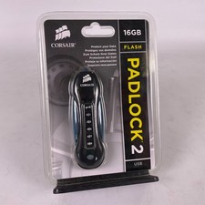 Corsair Padlock 2 16GB USB Flash Drive Secure PIN Password Protected New