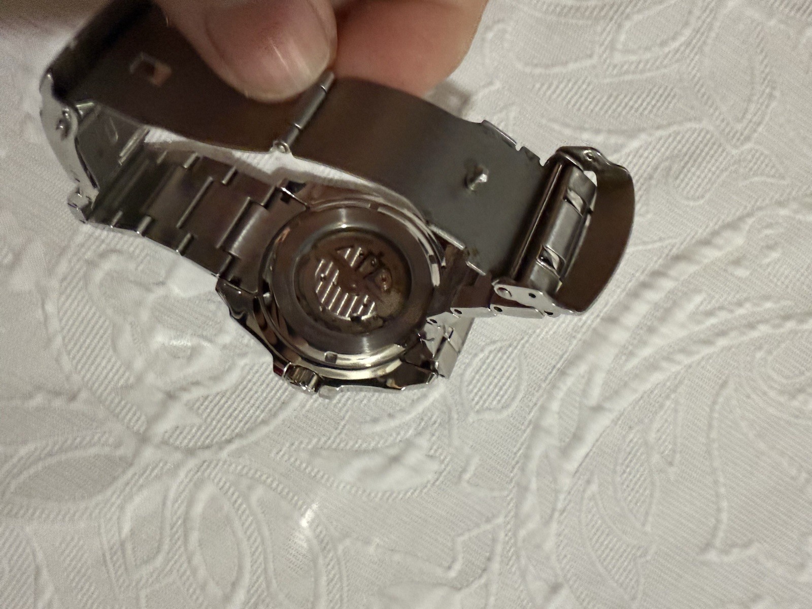 Bulova Automatic Skeleton Blue Dial Wristwatch St… - image 2