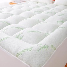 Ultra Soft Mattress Topper Bed Size - Premium Viscose Twin Bamboo Viscose Green