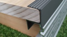 RELO RA edge/end profile for patios, aluminium anthracite, for H 19-22mm, 2.00m