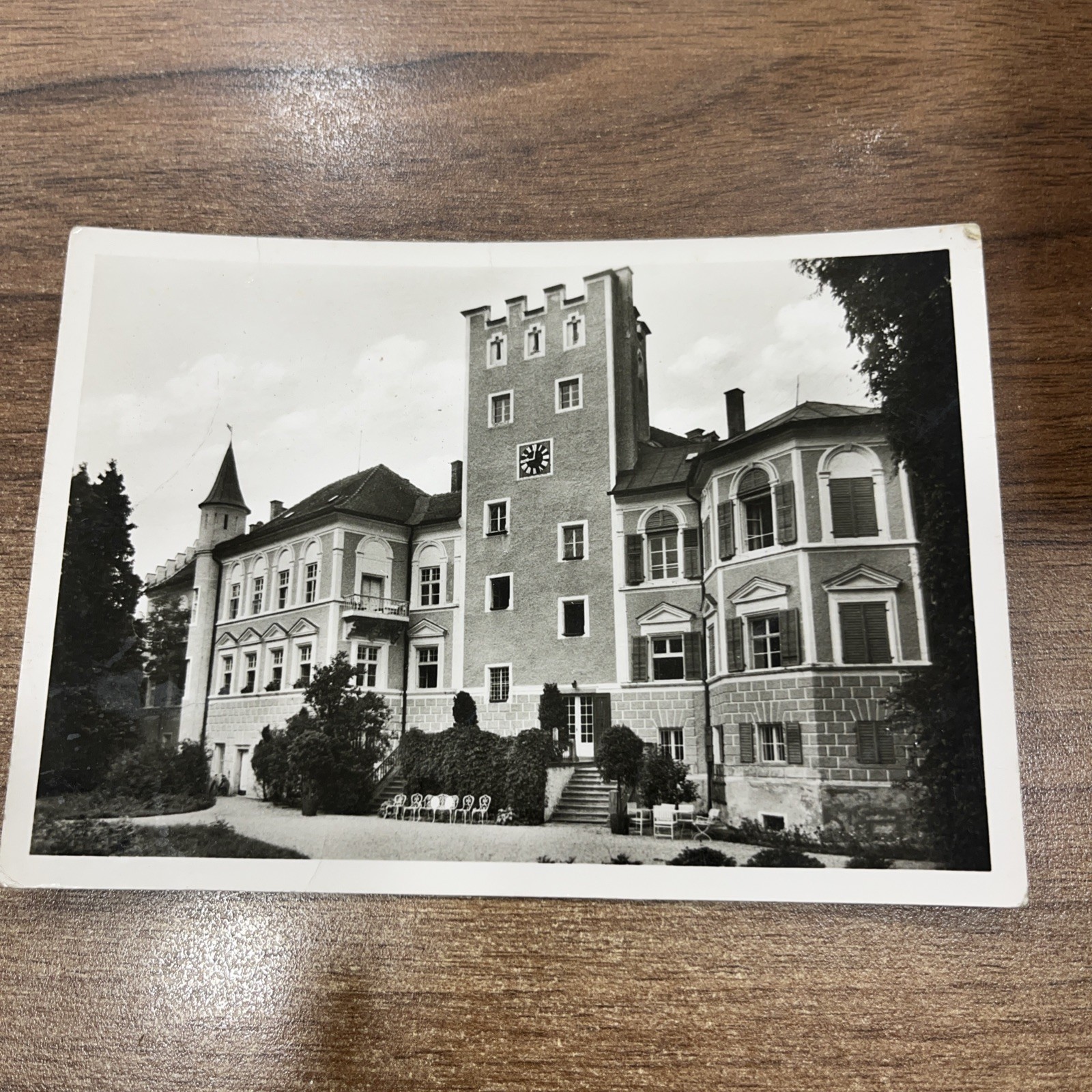 CARTOLINA BIANCO E NERO VINTAGE COLLEZIONE SCHLOB IRLBACH UBER STRAUBING