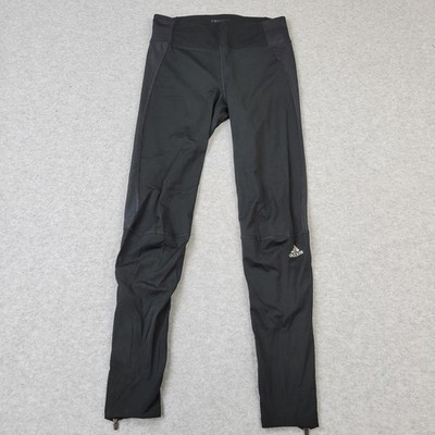 Adidas Supernova Leggings Womens XS Black Performance Activewear Ankle Zip