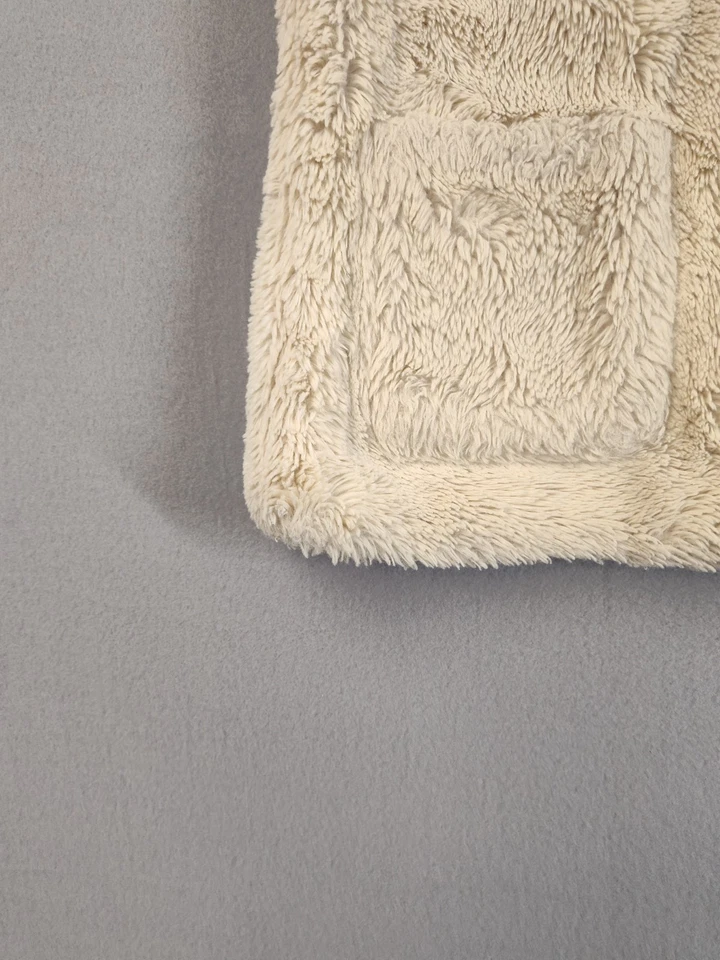 ZARA Girls Coat 9 Cream White Fuzzy Warm Pockets Casual Relaxed Sleeveless - Image 4 of 4