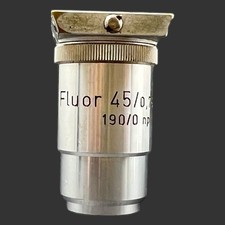 Vtg Reichert Austria Fluor 45/0,75 190/0 np Microscope Objective Lens #Nr.414352