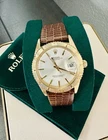Rare Vintage 1971 Men’s 18k Gold Rolex Datejust Thunderbird Watch 36mm Ref 1625