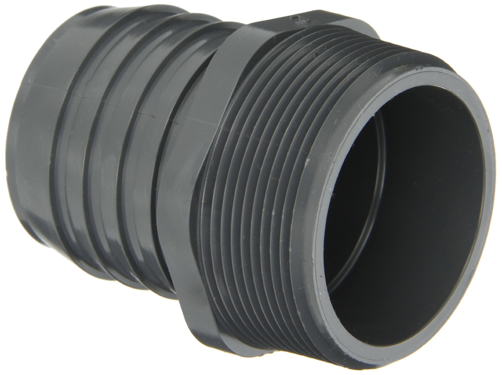 Spears 1436 Series PVC Tube Fitting, Adapter, Schedule 40, Gray, 2 Inch, Gray