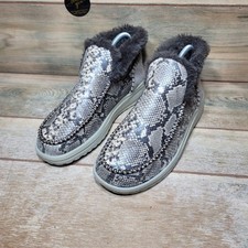 Hey Dude Denny Python Stretch Fabric Slip On Comfort Boots Women's Size 8