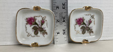 2 Moss Rose 2 7/8" Small Ashtray by Royal Sealy