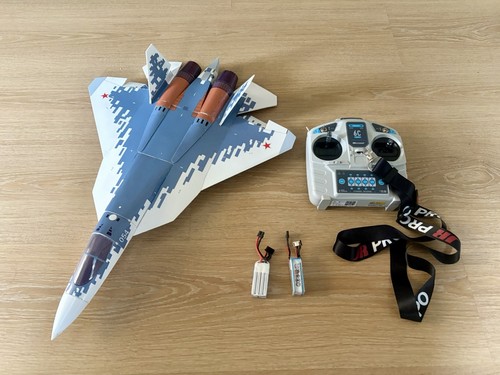 RC Su57 Twin 30mm EDF Jet 4S Brushless Gyro Control RTF With 2 Batteries