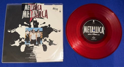 OOP vintage Metallica Until It Sleeps 10" RED COLOR VINYL RECORD 2x4 LIVE