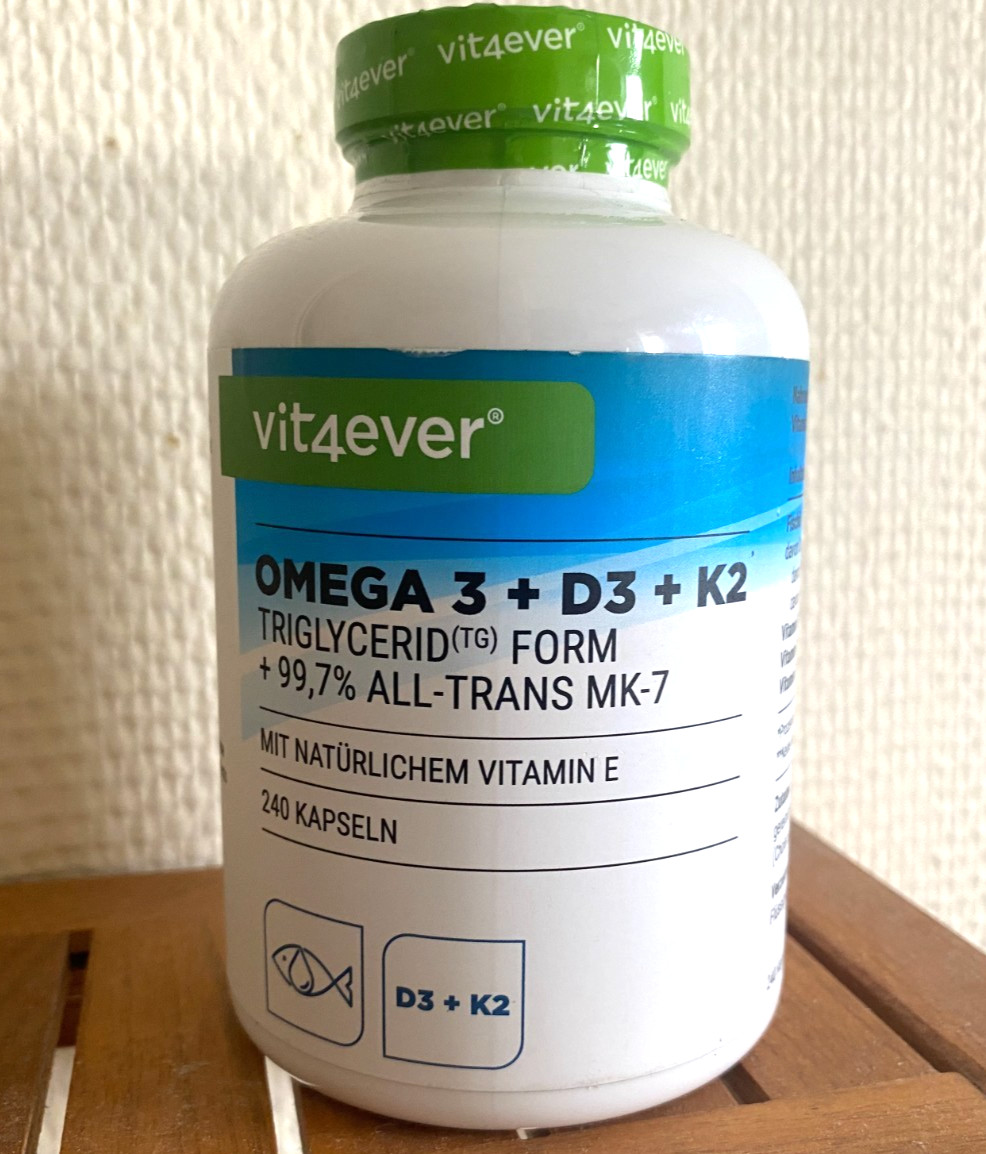 Oméga 3 Complément Alimentaire Vitamine D3 K2 Gélules Vit4ever Santé
