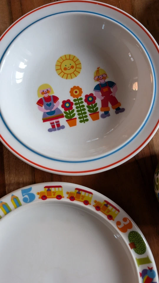 Thomas Brigitte GRAZIELA Kinder Geschirr Zahlen-Spiel 70er vintage Teller Becher - Bild 3 von 4