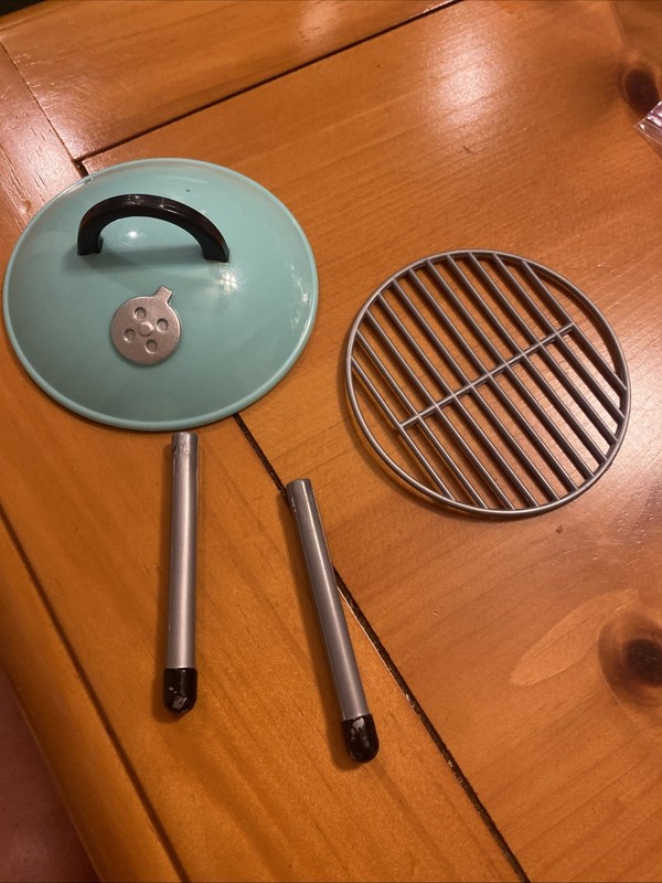 18” Doll BBQ Grill Lid, Grate,  2 Spare Legs Replacement For Our Generation