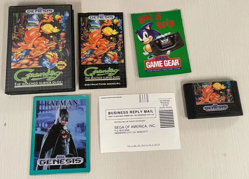New ListingGreendog The Beached Surfer Dude Sega Genesis CIB Batman & Sonic Posters
