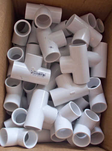 Case of 50 S40 1" Tee PVC Schedule 40 401-010 - Dura Plastics NIBCO