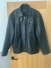 Vintage Ben Sherman Mens Black Leather Jacket Large 100% Real Leather SIZE L