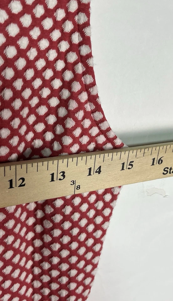 Vestido Everly para mujer rojo y blanco a lunares talla M calce y acampanado cuello en V lazo trasero Foto 3 de 4