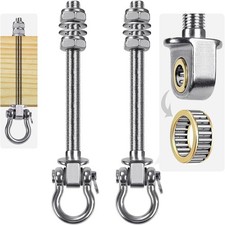 Heavy Duty Swing Hangers with Silent Bearings, 1500LB Capacity Stainless Stee...