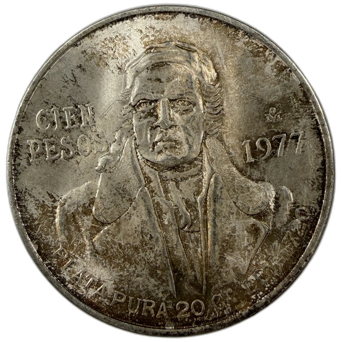 Circulated 100 Pesos Denomination 1977 Mexican Coins (1905-Now