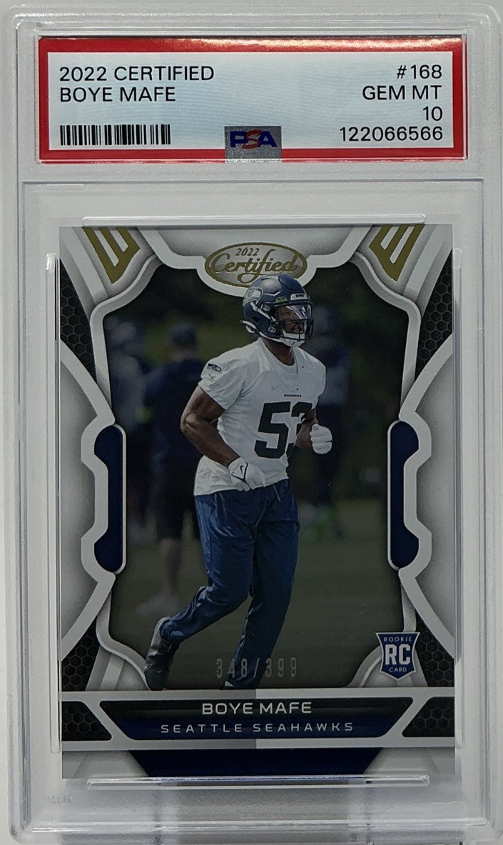 Boye Mafe Rookie PSA 10-2022 Panini Certified /399 -Seahawks, Bengals, Minnesota