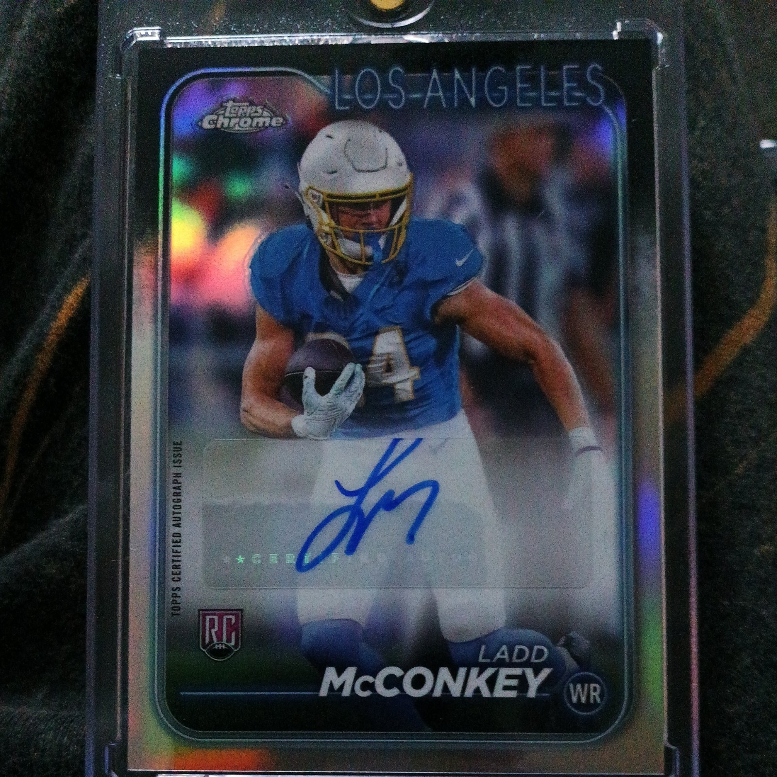 2024 Topps Chrome Rookie Silver Auto Ladd Mcconkey #RA-LM SP!! Chargers! RC