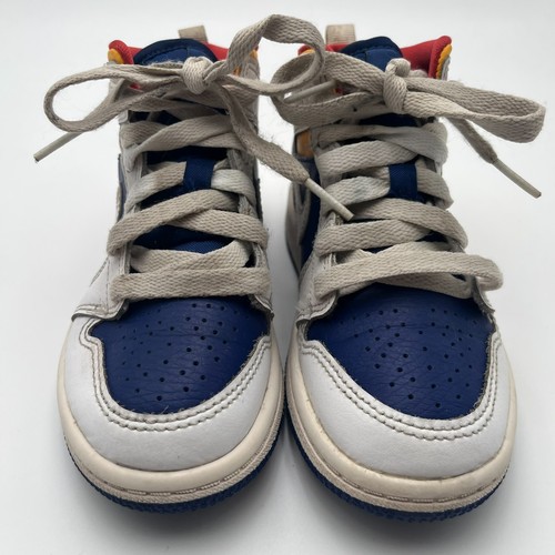 Scarpe da basket Nike ragazzo Air Jordan Mid bianche sneakers taglia 11C - Foto 2 di 11