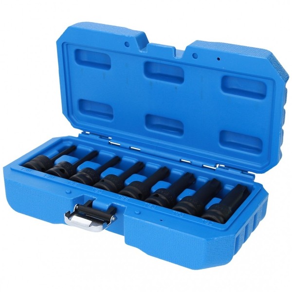 "Brilliant Tools 1/2\" Kraft Bit-Stecknuss Satz, Tx, 8-Tlg., T30 - T80"-image