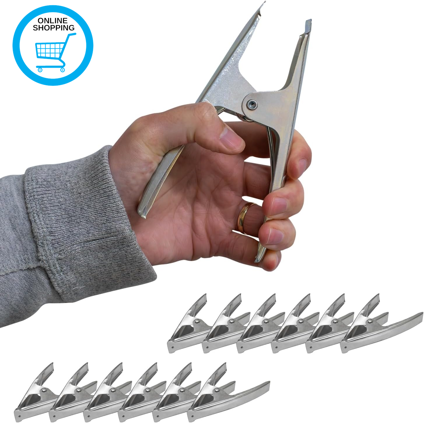 Pack of 12 Heavy Duty Spring Clamps Market Stall Tarpaulin Clips